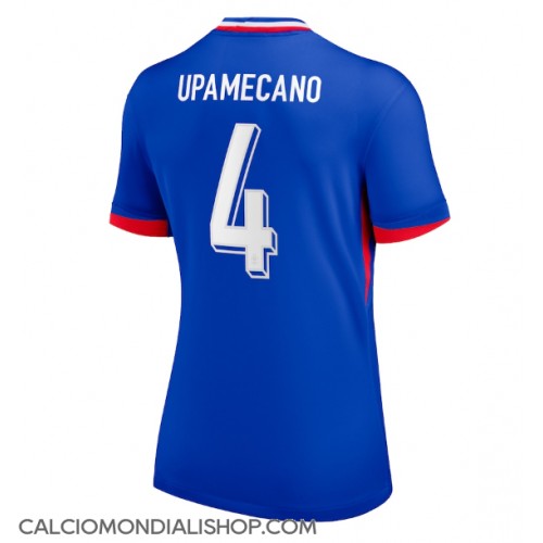 Maglie da calcio Francia Dayot Upamecano #4 Prima Maglia Femminile Europei 2024 Manica Corta